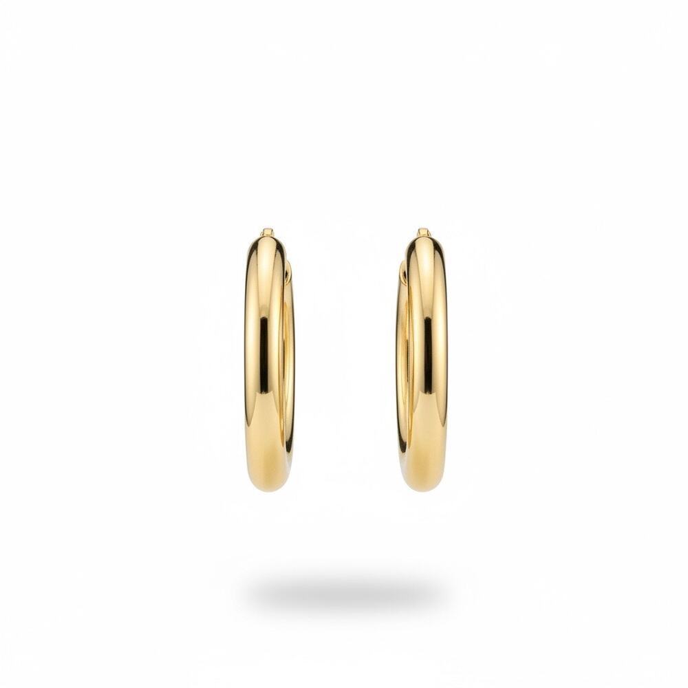 And Now This 18K Gold Over Brass Hoop Earrings - Picture 2 of 5